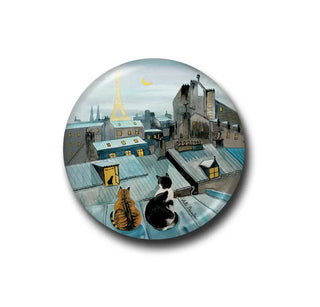 Magnet Décapsuleur chats sur toit de Paris