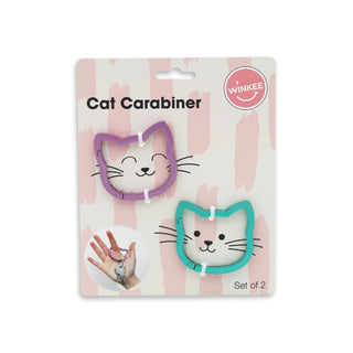 Mousqueton Chat Rose et Turquoise