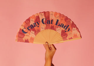Éventail Crazy Cat Lady