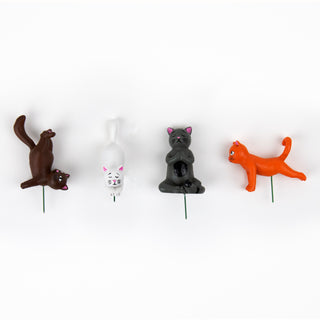 Marqueurs Pot de Fleur Yoga Chat (x4)