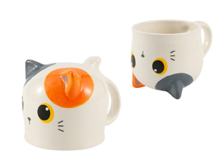 Mug Chat Multi Couleur a l'envers