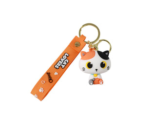Porte Clef Chat Tri Color