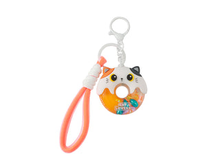 Porte Clef Donuts Chat Orange
