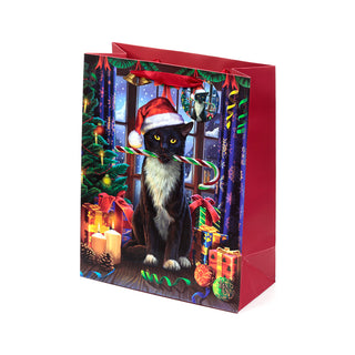 Grand Sac Cadeau Noël Chat - vue 3