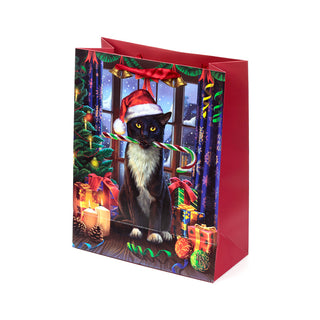 Grand Sac Cadeau Noël Chat - vue 7