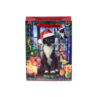 Sac Cadeau Moyen Noël Chat - vue 2