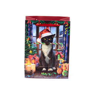 Sac Cadeau Moyen Noël Chat - vue 6