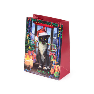 Sac Cadeau Moyen Noël Chat - vue 7