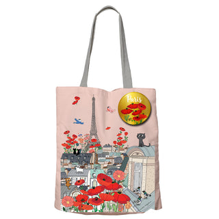 Tote Bag Paris en fleurs